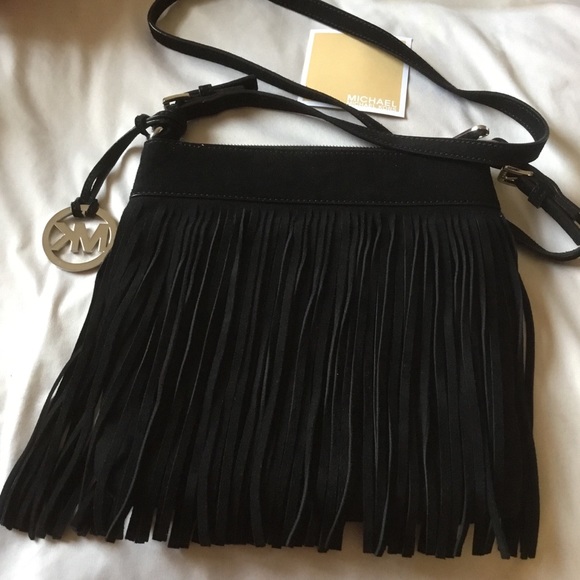 SOLD-Michael Kors Billy Suede Fringe Crossbody bag - Picture 4 of 8